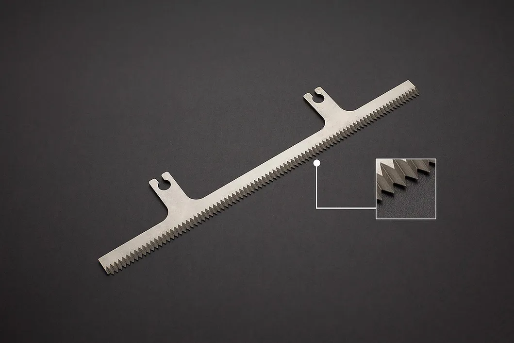 Coltelli di taglio di carta di plastica Lame da taglio dentale Imballaggio denti dentellati Lama da segatura 7