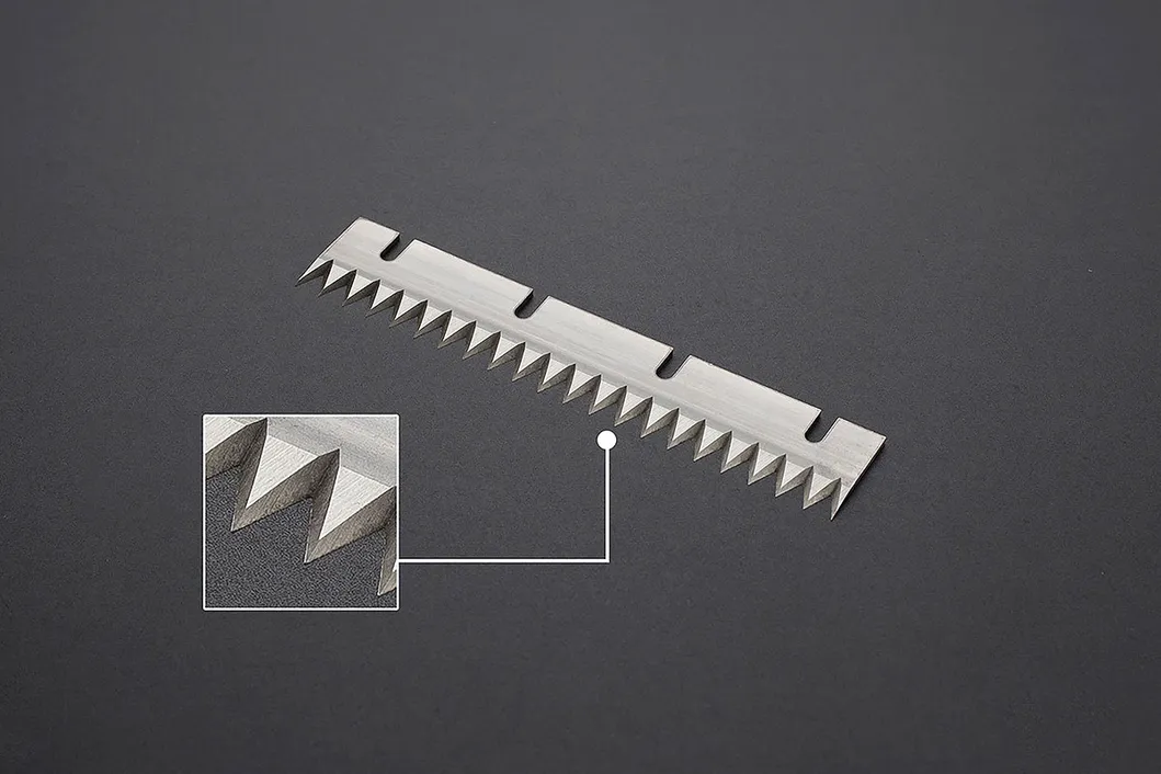 Coltelli di taglio di carta di plastica Lame da taglio dentale Imballaggio denti dentellati Lama da segatura 6