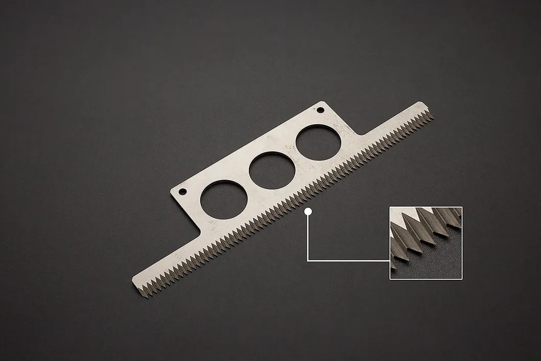 Coltelli di taglio di carta di plastica Lame da taglio dentale Imballaggio denti dentellati Lama da segatura 10