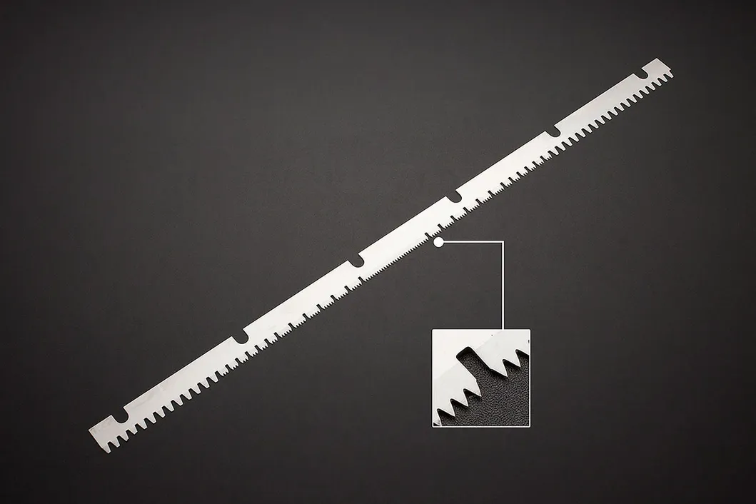 Coltelli di taglio di carta di plastica Lame da taglio dentale Imballaggio denti dentellati Lama da segatura 11