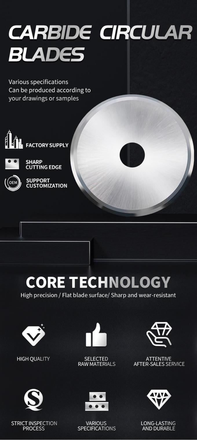 OEM / ODM coltello circolare taglio del nastro gommoso di carta tubo di taglio lama rotonda 3